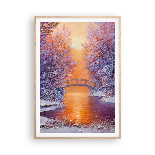 Plakát v rámu světlý dub - Sejdeme se zde - 70x100 cm