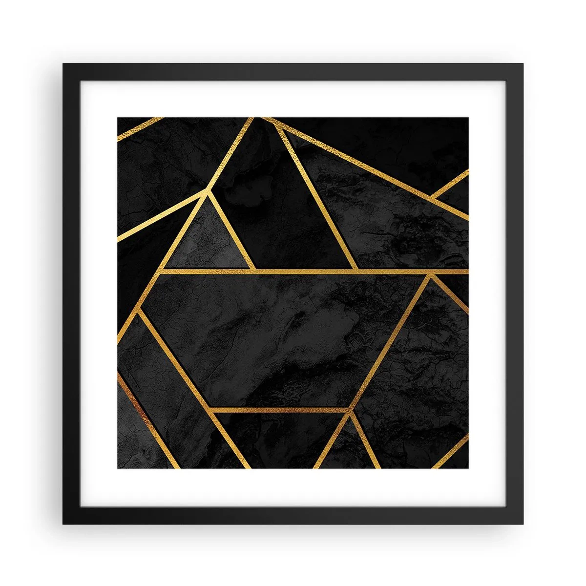 Plakát v černém rámu - Temnota a světlo - 40x40 cm