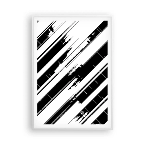 Plakát v bílém rámu - Intenzivní a dynamická kompozice - 70x100 cm