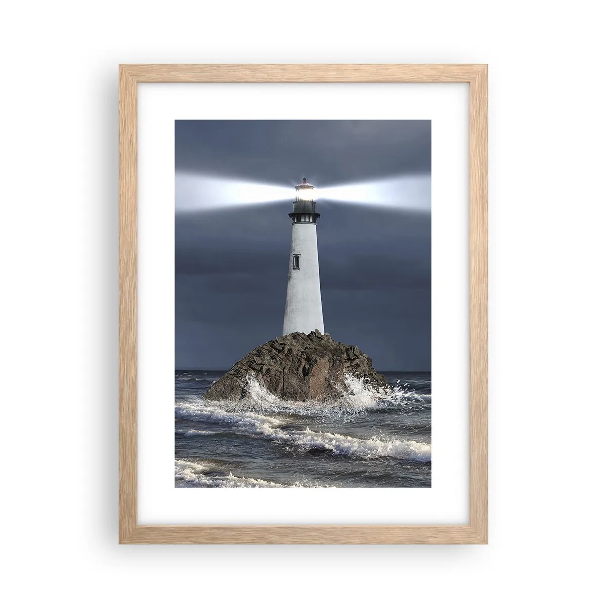 Plakát v rámu světlý dub - Zde…zde…tady! - 30x40 cm