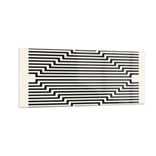 Obraz na skle - Geometrická iluze - 100x40 cm