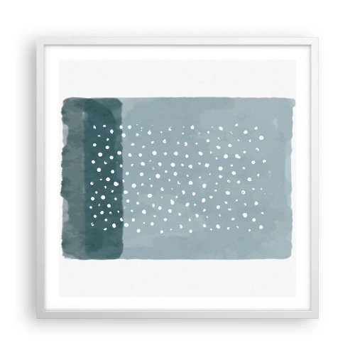 Plakát v bílém rámu - Pěstováno na modři - 60x60 cm