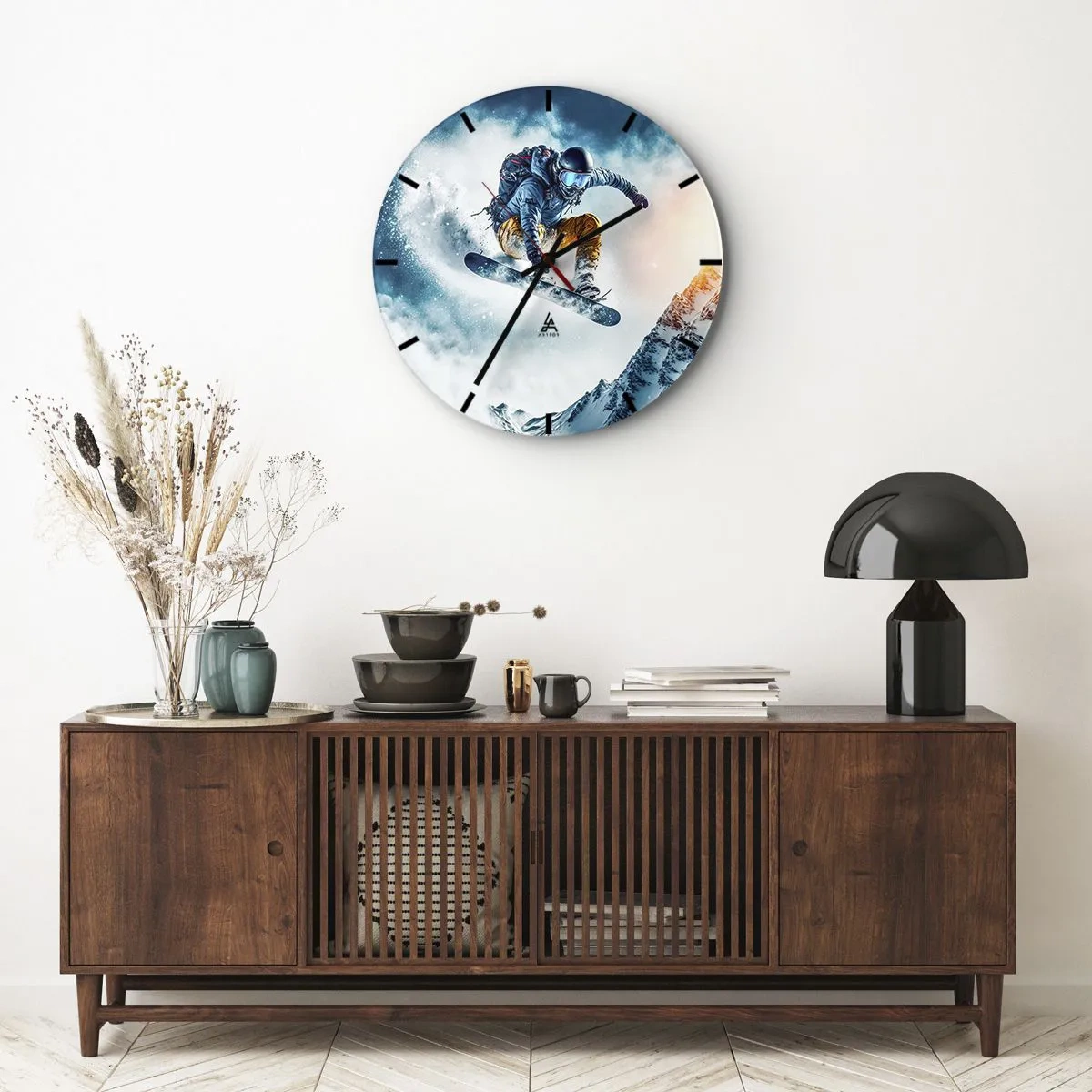 Nástěnné hodiny - Extrémní emoce - 40x40 cm