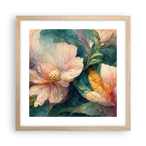 Plakát v rámu světlý dub - Čirá subtilnost - 40x40 cm