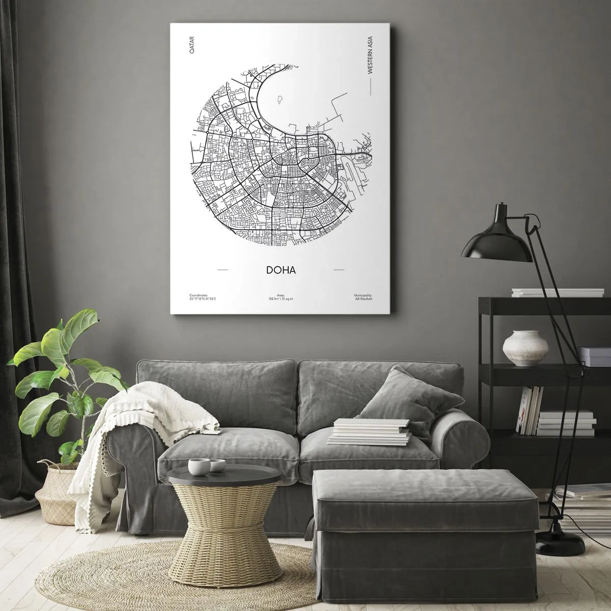 Obraz na plátně - Anatomie Dauhá - 50x70 cm