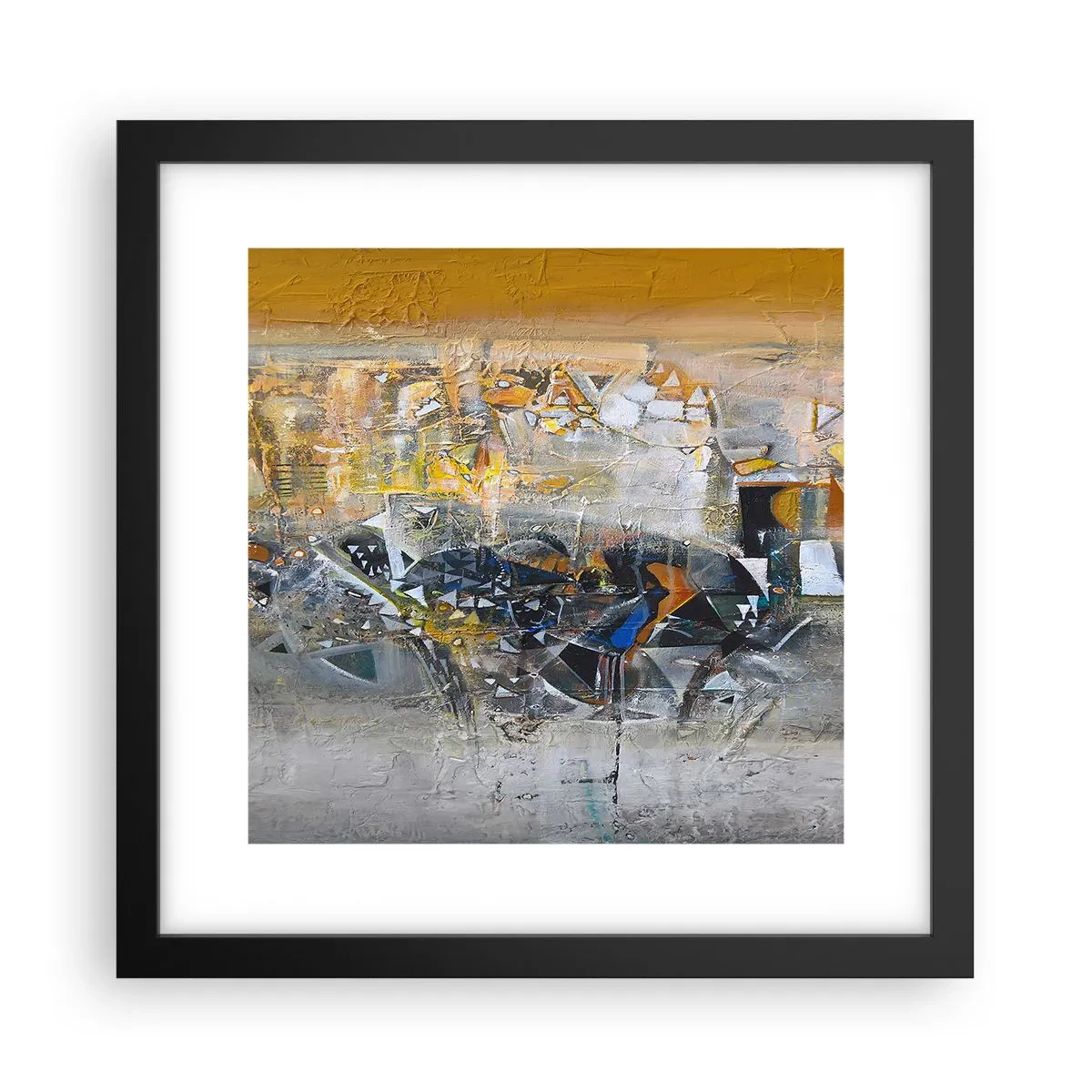 Plakát v černém rámu - Všechno se podaří - 30x30 cm