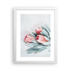 Plakát v bílém rámu - Zahanbené svou vlastní krásou - 30x40 cm