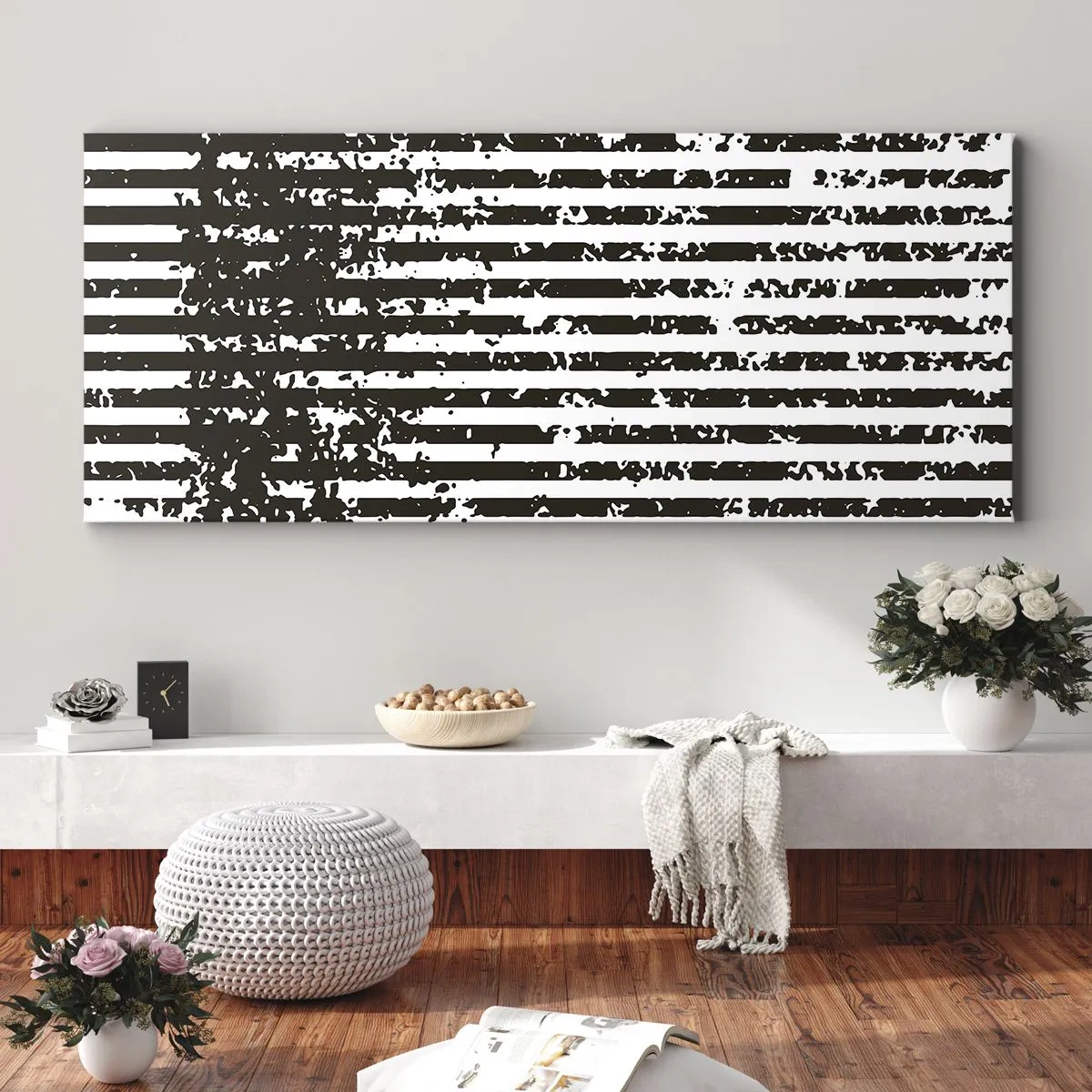 Obraz na plátně - Rytmus a šum - 160x50 cm