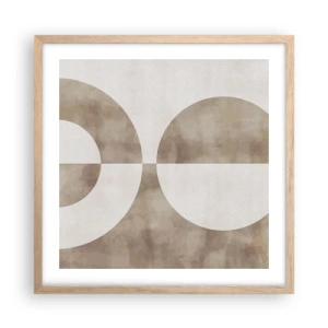 Plakát v rámu světlý dub - Podobnosti a rozdíly - 50x50 cm
