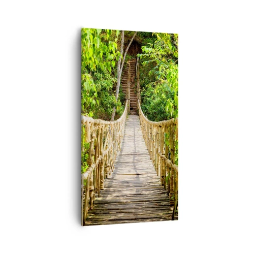 Obraz na plátně - Zavěšený v zelené - 55x100 cm