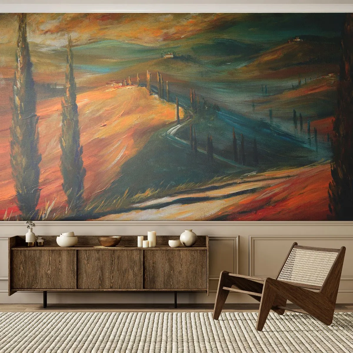 Fototapeta Premium Sand - Toskánská krajina - Krajina, Toskánsko, Cestování - 100x70 cm