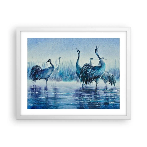 Plakát v bílém rámu - Ranní setkání - 50x40 cm