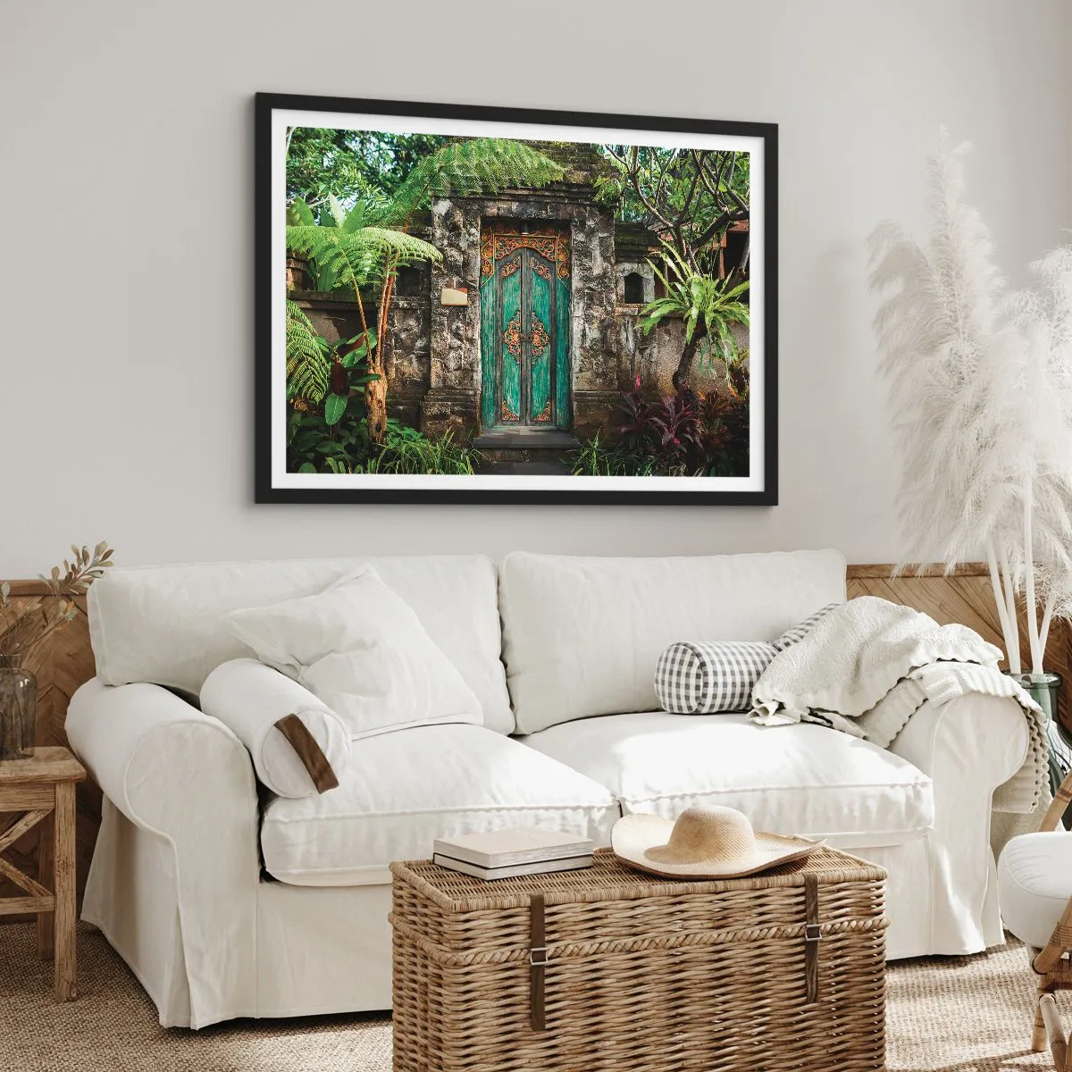 Plakát v černém rámu - Dveře do exotického světa - 91x61 cm