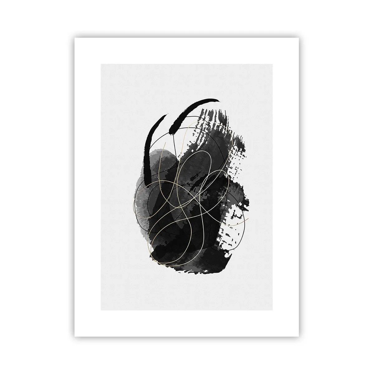 Plakát - Upletené z černé - 30x40 cm