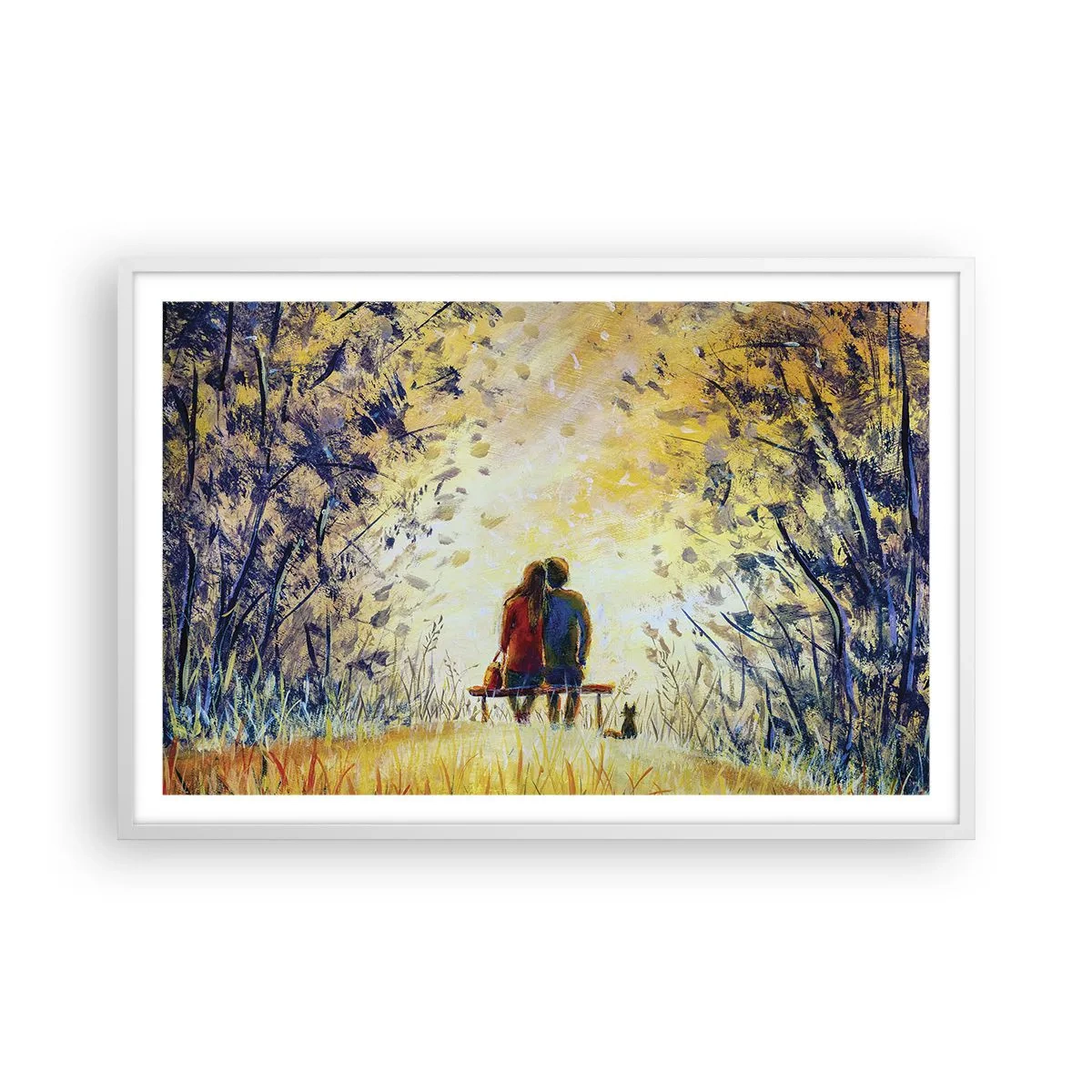 Plakát v bílém rámu - Magický okamžik - 91x61 cm