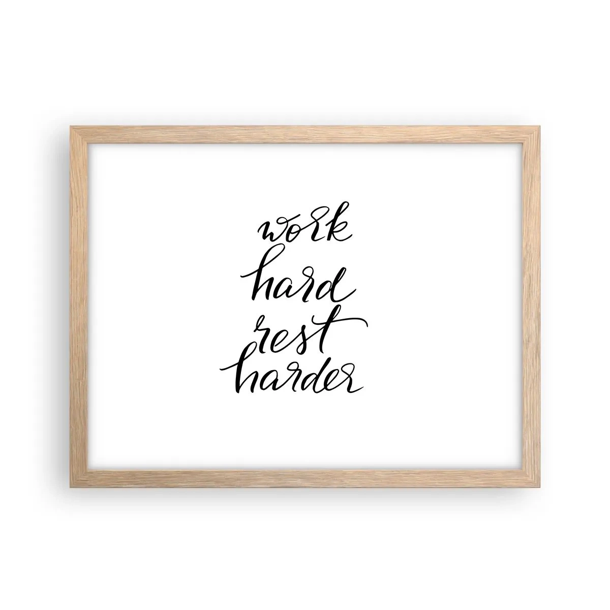 Plakát v rámu světlý dub - Životní rovnováha - 40x30 cm