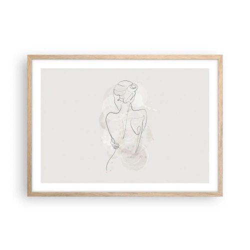 Plakát v rámu světlý dub - Jako citlivý nástroj - 70x50 cm