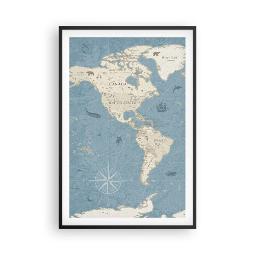 Plakát v černém rámu - Svět na dosah ruky - 61x91 cm