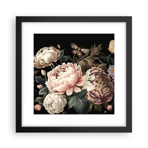 Plakát v černém rámu - V barokním stylu - 30x30 cm