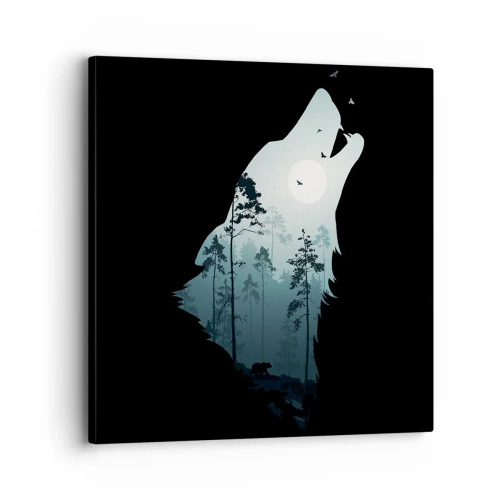 Obraz na plátně - Hlas lesní noci - 30x30 cm