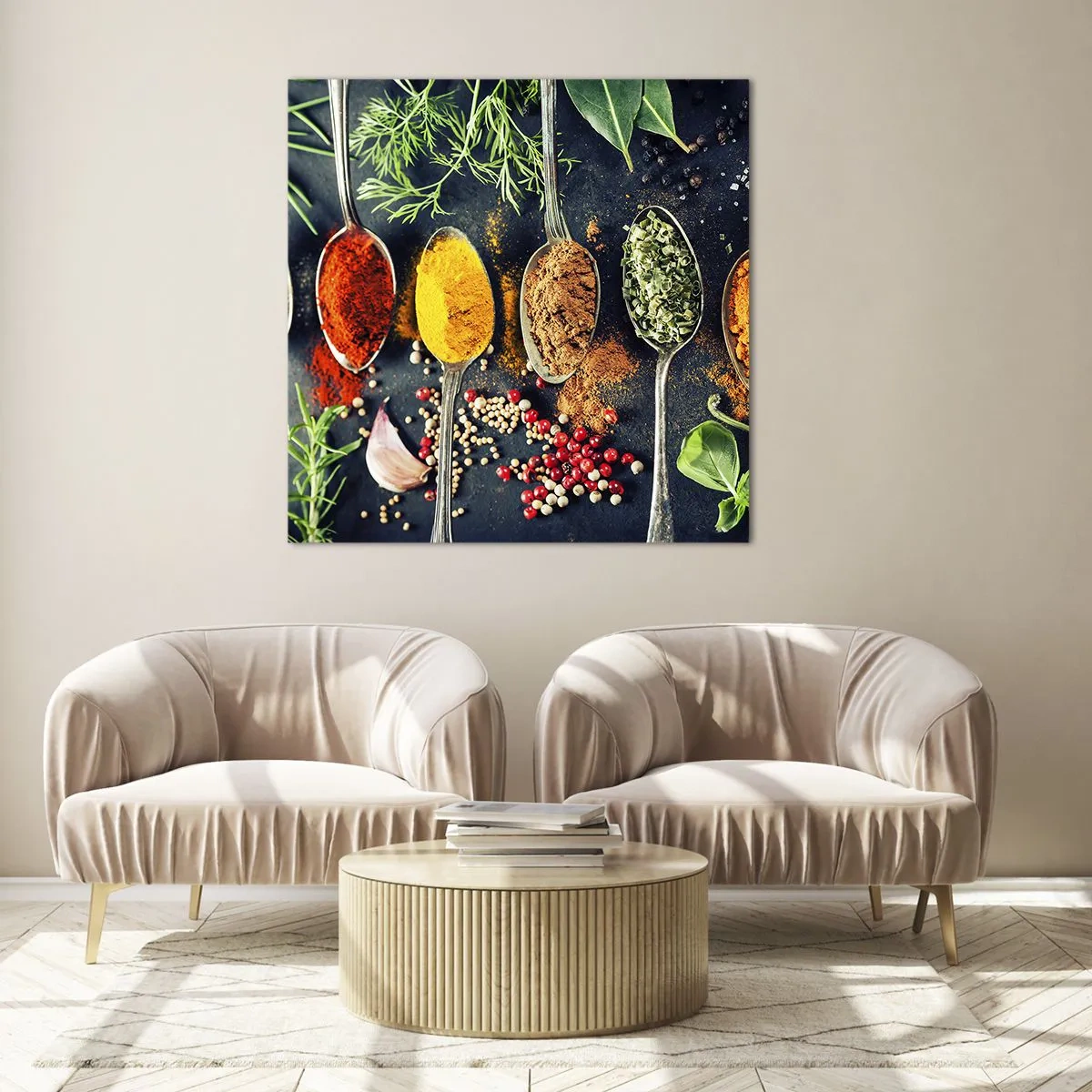 Obraz na skle - Kulinářská magie - 70x70 cm