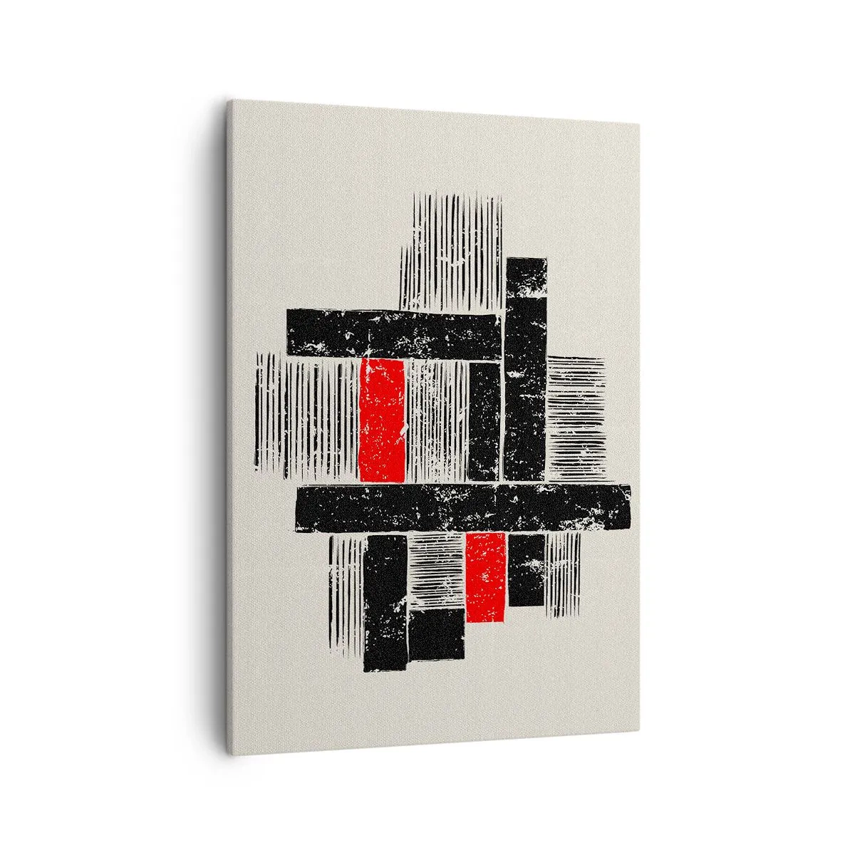 Obraz na plátně - Červené a černé - 50x70 cm
