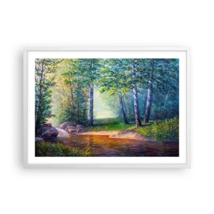 Plakát v bílém rámu - Scénář selanky - 70x50 cm