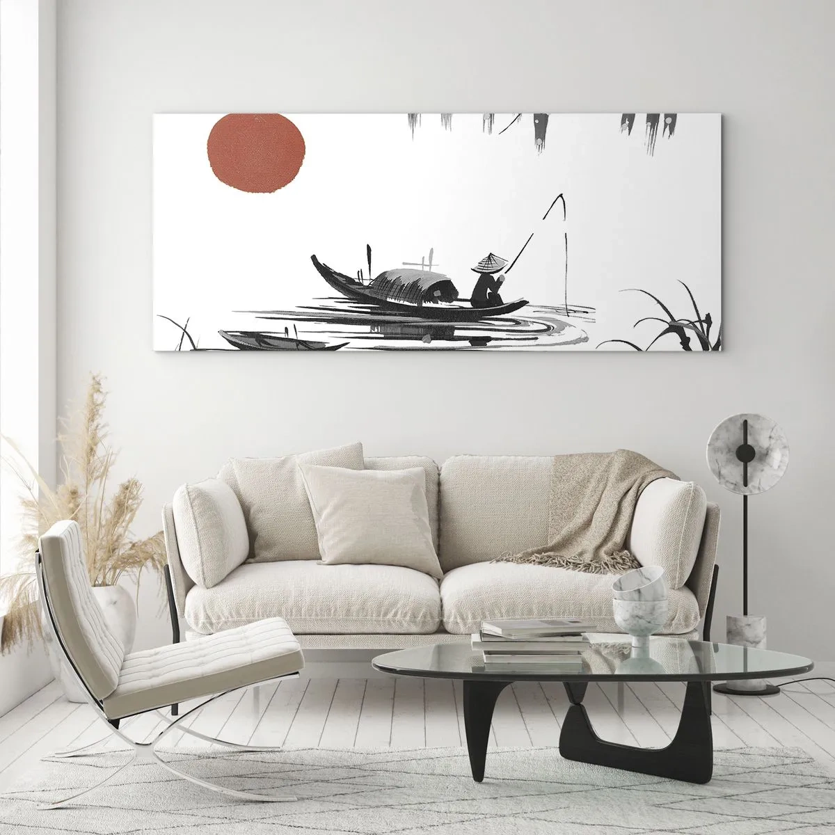 Obraz na skle - Asijské odpoledne - 100x40 cm