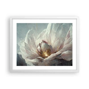 Plakát v bílém rámu - Rozkvétá jednou za sto let - 50x40 cm