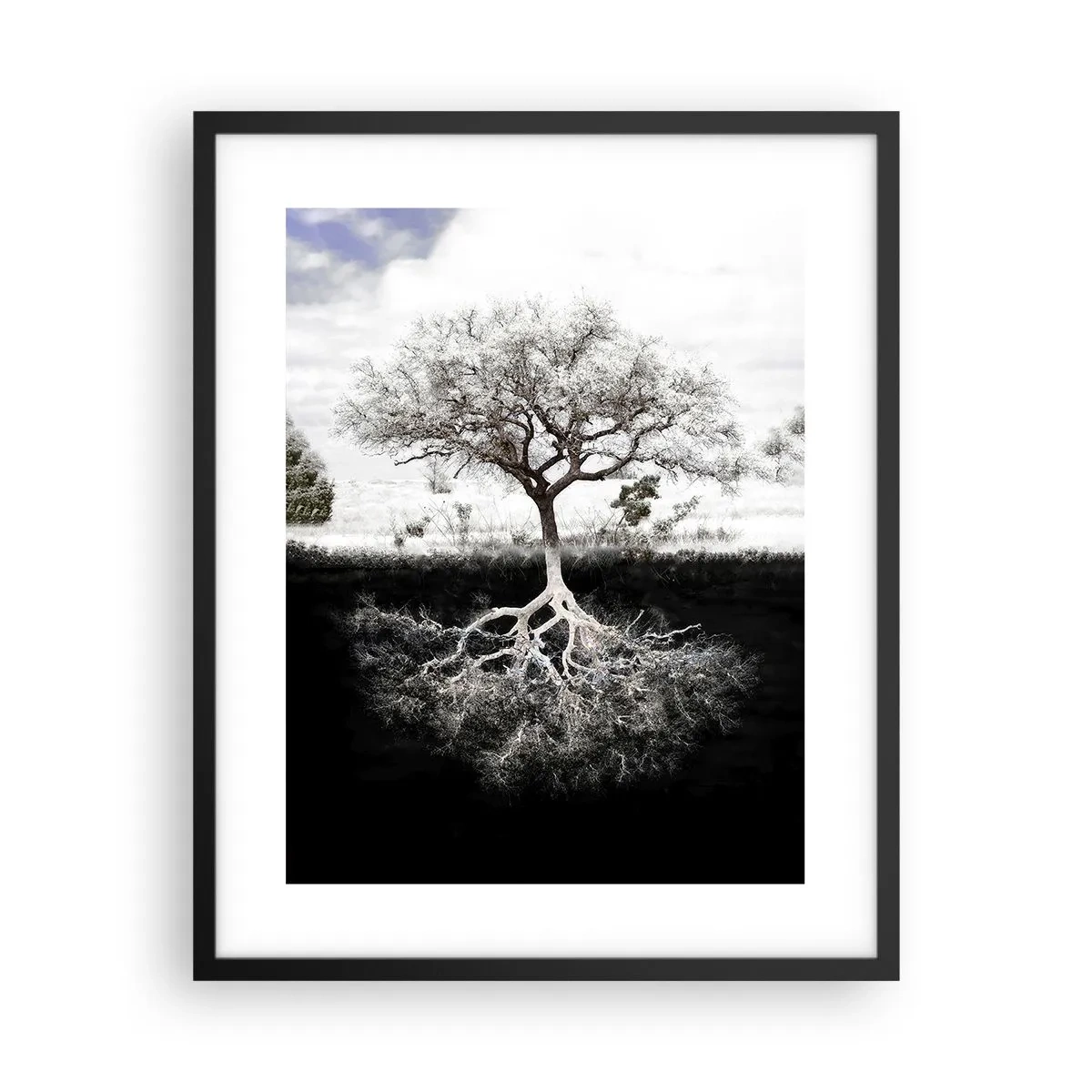 Plakát v černém rámu - Objevení podstaty světa - 40x50 cm