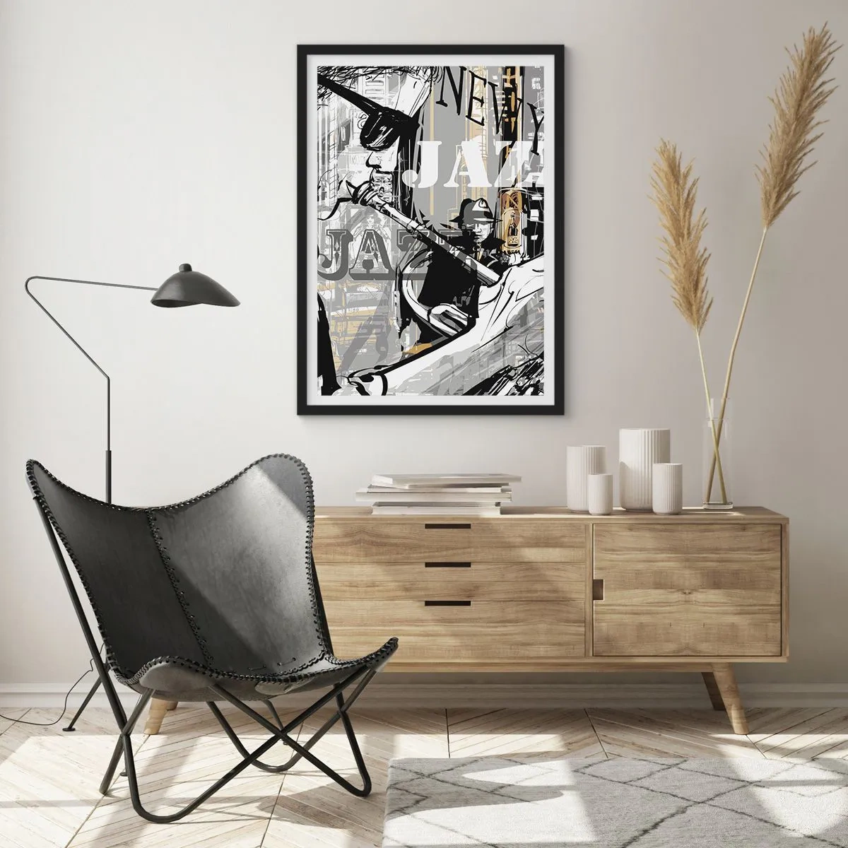 Plakát v černém rámu - V rytmu New Yorku - 40x50 cm