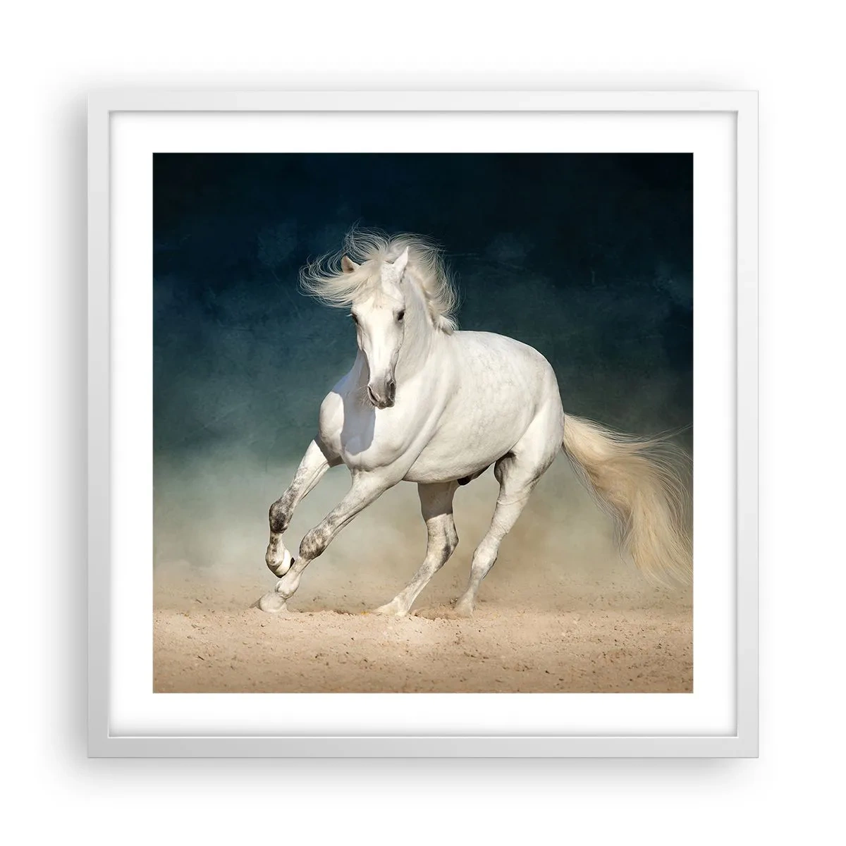 Plakát v bílém rámu - Svoboda v čistém stavu - 50x50 cm