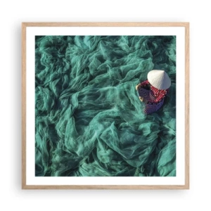 Plakát v rámu světlý dub - V moři sítí - 60x60 cm