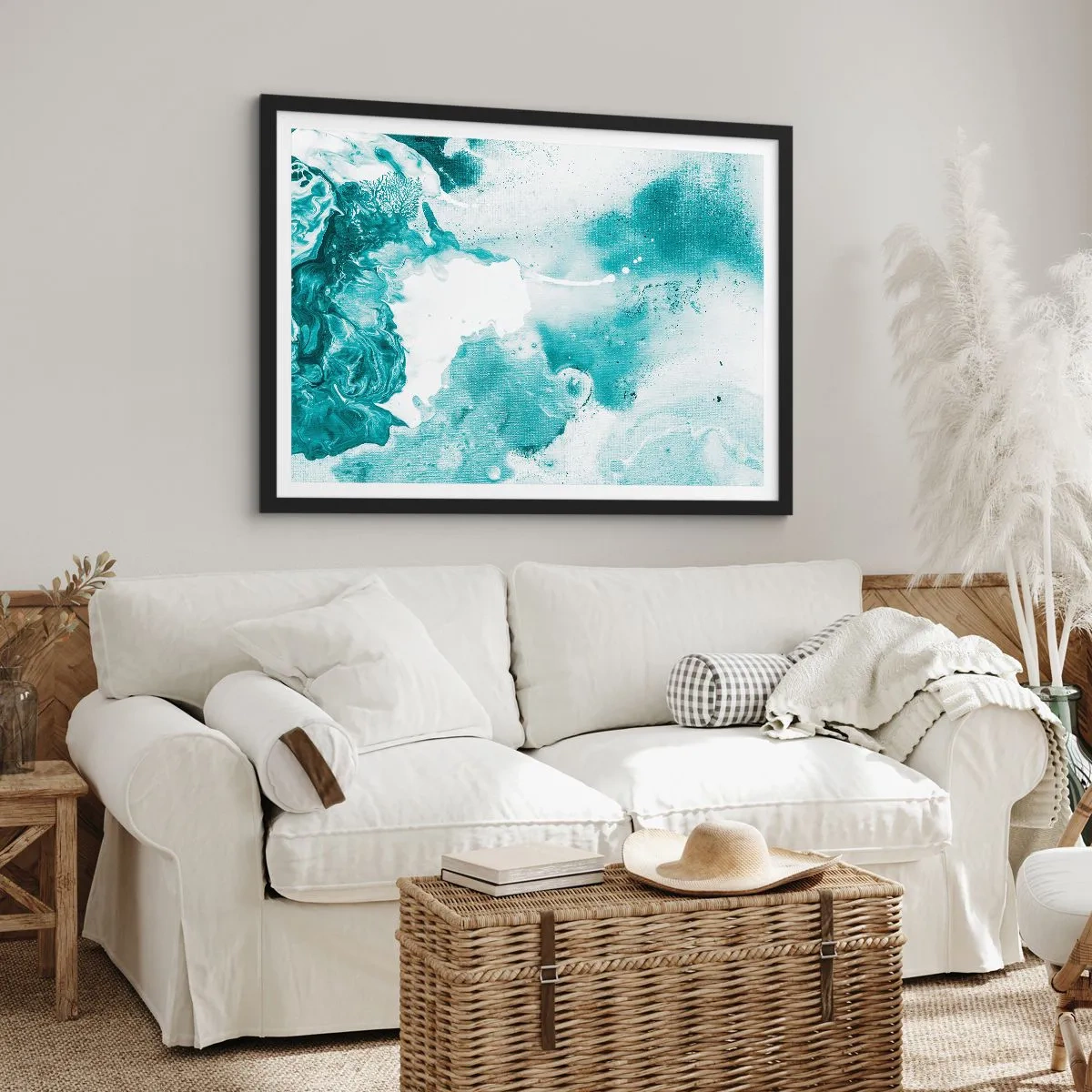 Plakát v černém rámu - Povodí modré - 100x70 cm