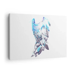 Obraz na plátně - Jemná andělská křídla v pastelových odstínech - 70x50cm - Potřebuji křídla - Moderní nástěnná dekorace do obývacího pokoje a ložnice ARTTOR