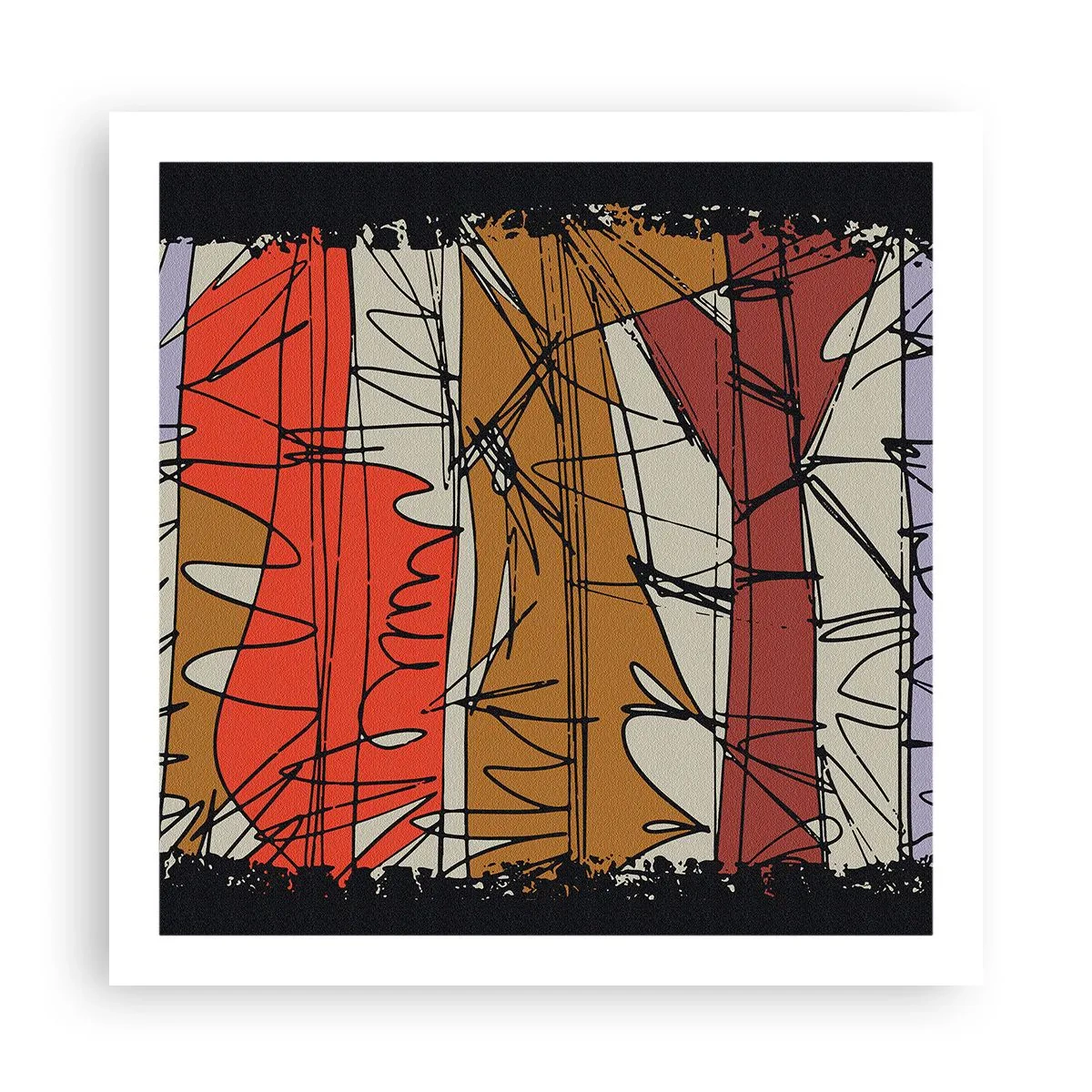 Plakát - Spontánní kompozice - 60x60 cm