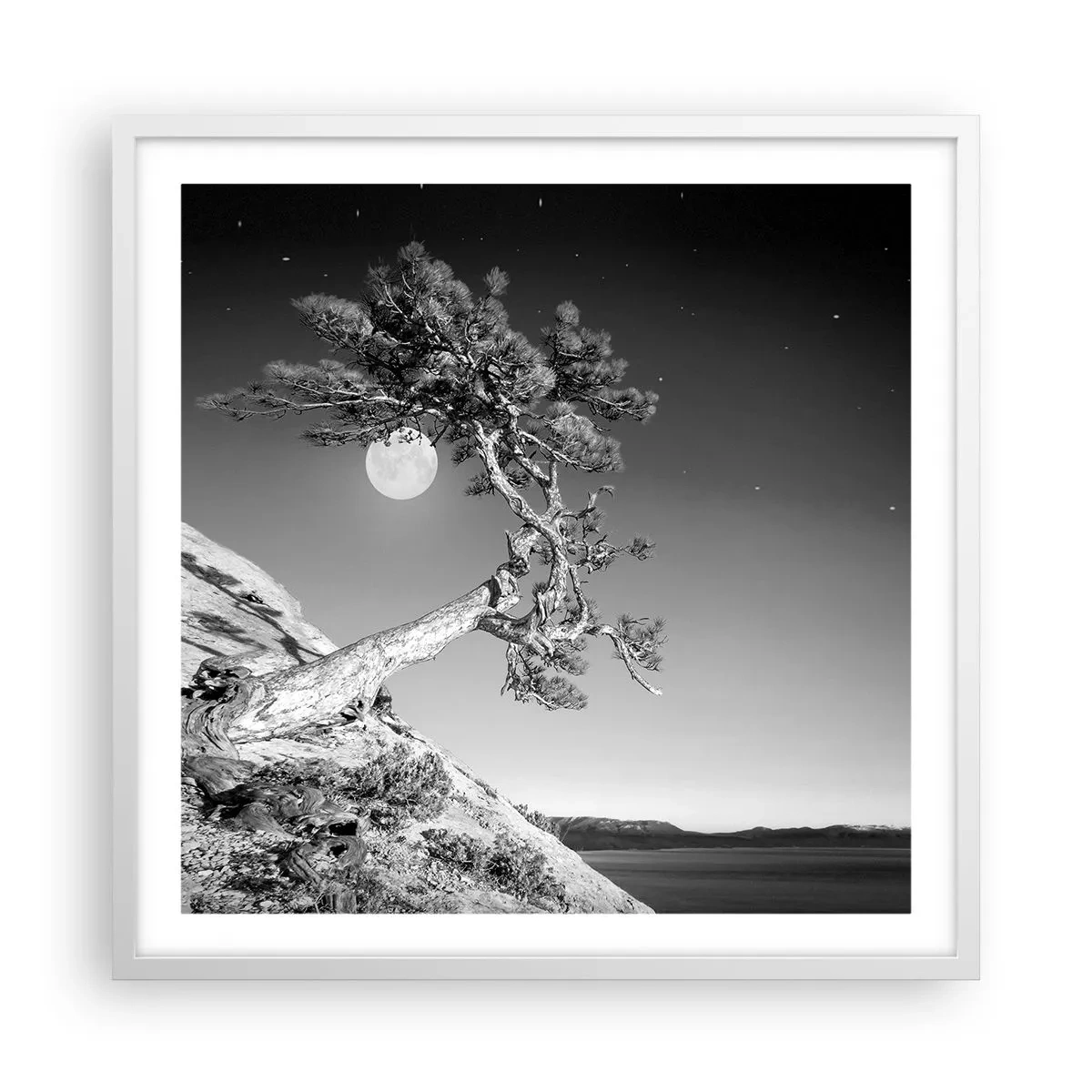 Plakát v bílém rámu - Vítězná válečnice - 60x60 cm