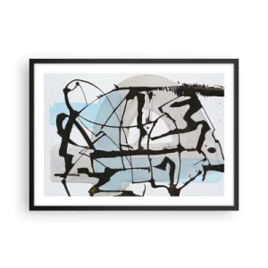 Plakát v černém rámu - Přesto modrá - 70x50 cm