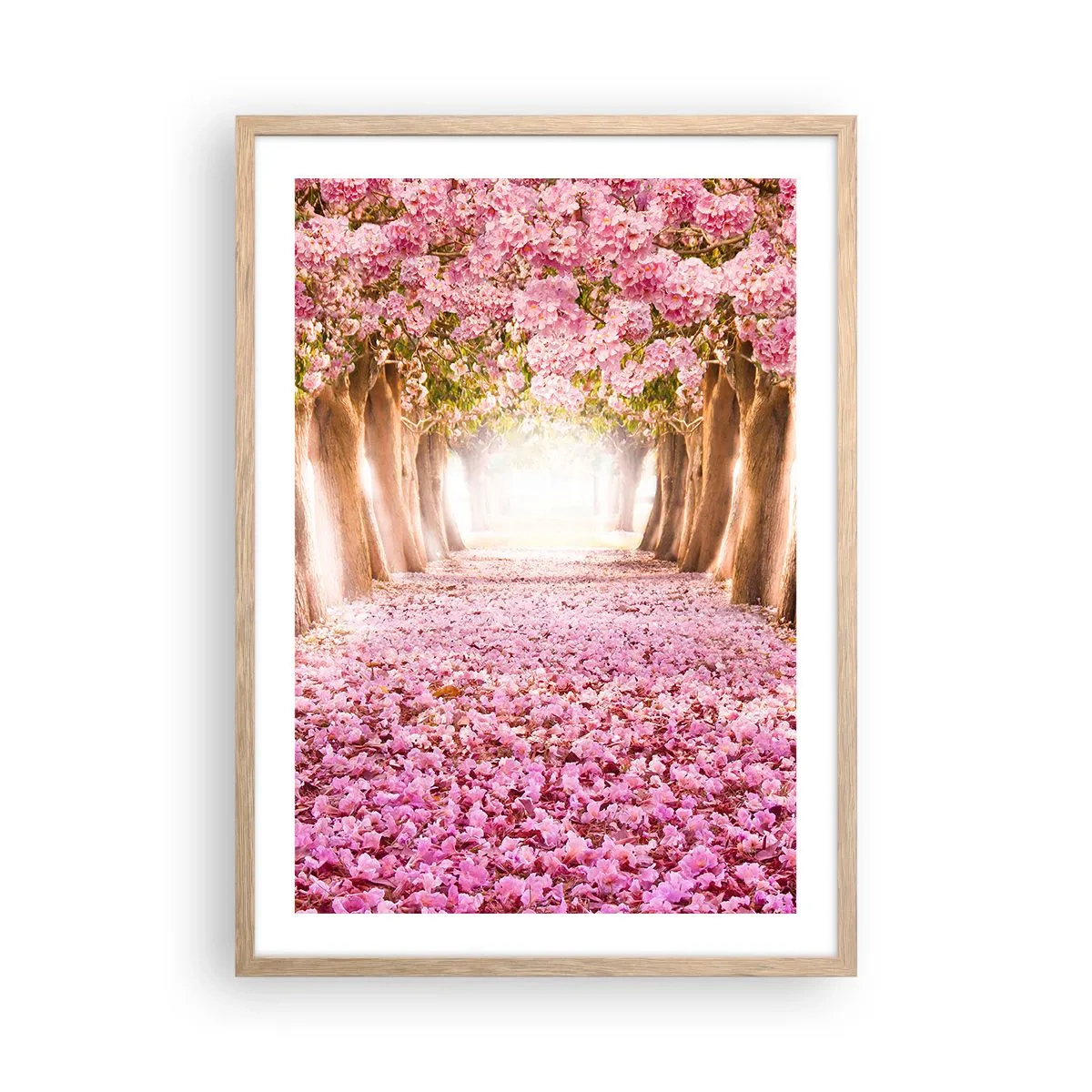 Plakát v rámu světlý dub - Cesta do ráje - 50x70 cm