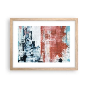 Plakát v rámu světlý dub - Abstraktní půl na půl - 40x30 cm
