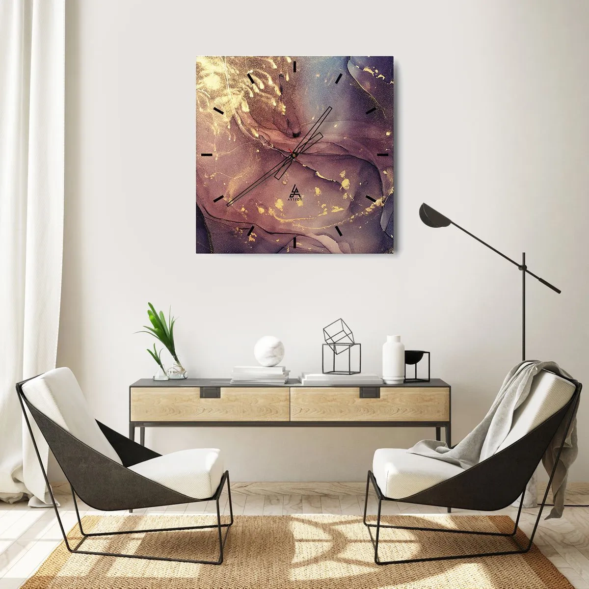 Nástěnné hodiny - Hmota a duch - 30x30 cm