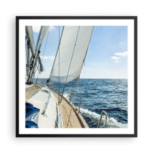 Plakát v černém rámu - Ahoj, dobrodružství - 60x60 cm