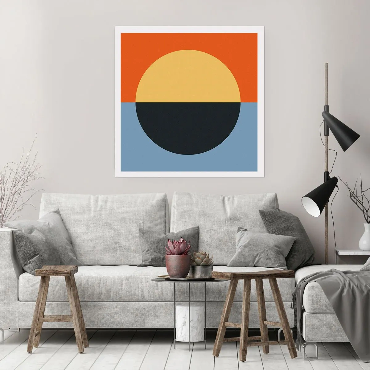Plakát - Kompozice tepla a chladu - 30x30 cm