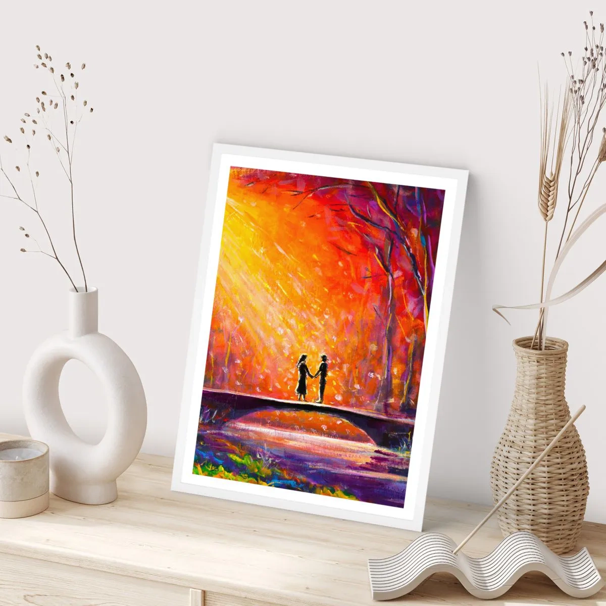 Plakát v bílém rámu - Nebe je taky miluje - 40x50 cm