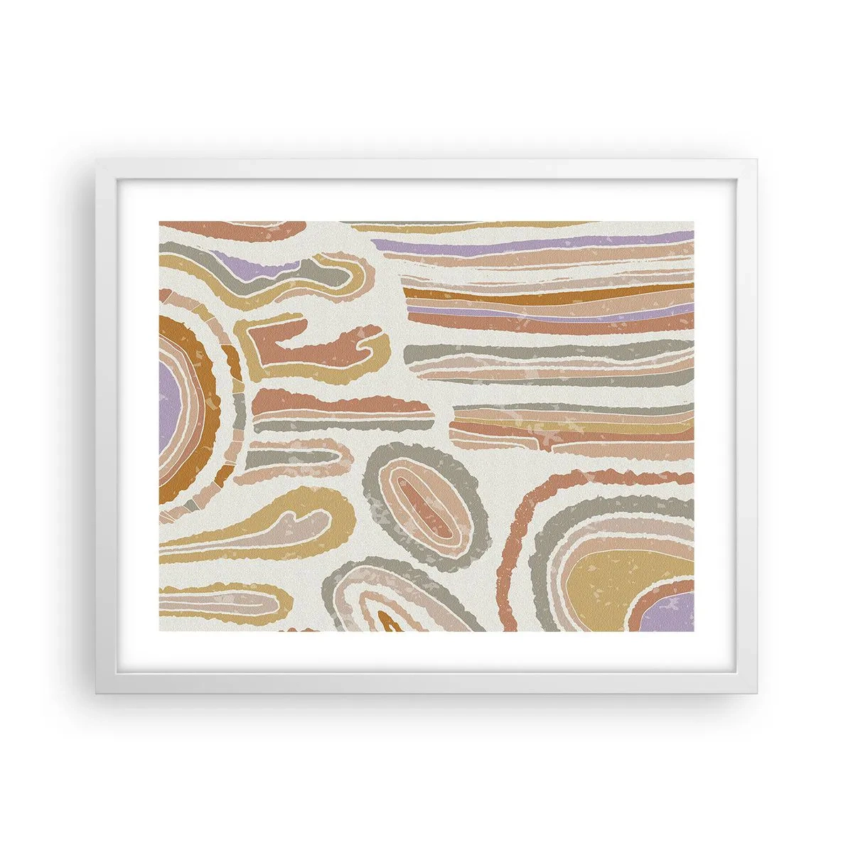 Plakát v bílém rámu - Barevné průřezy - 50x40 cm