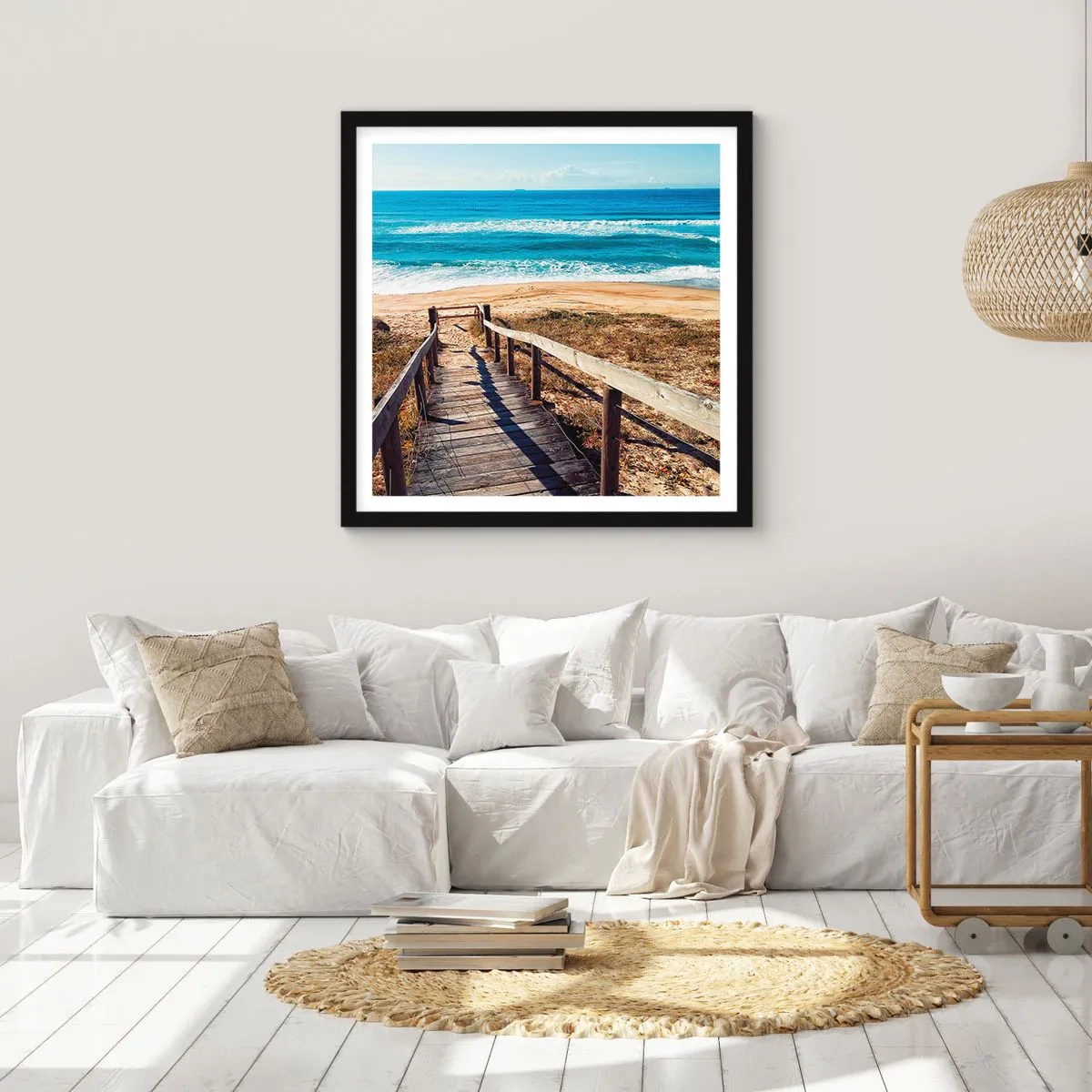 Plakát v černém rámu - Běž! - 60x60 cm