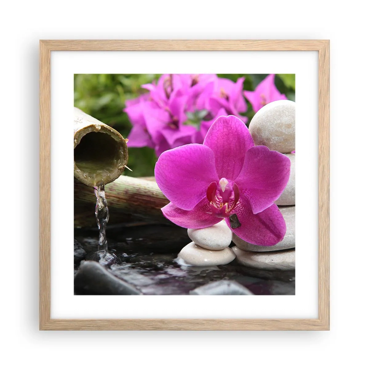 Plakát v rámu světlý dub - Už odpočíváš - 40x40 cm