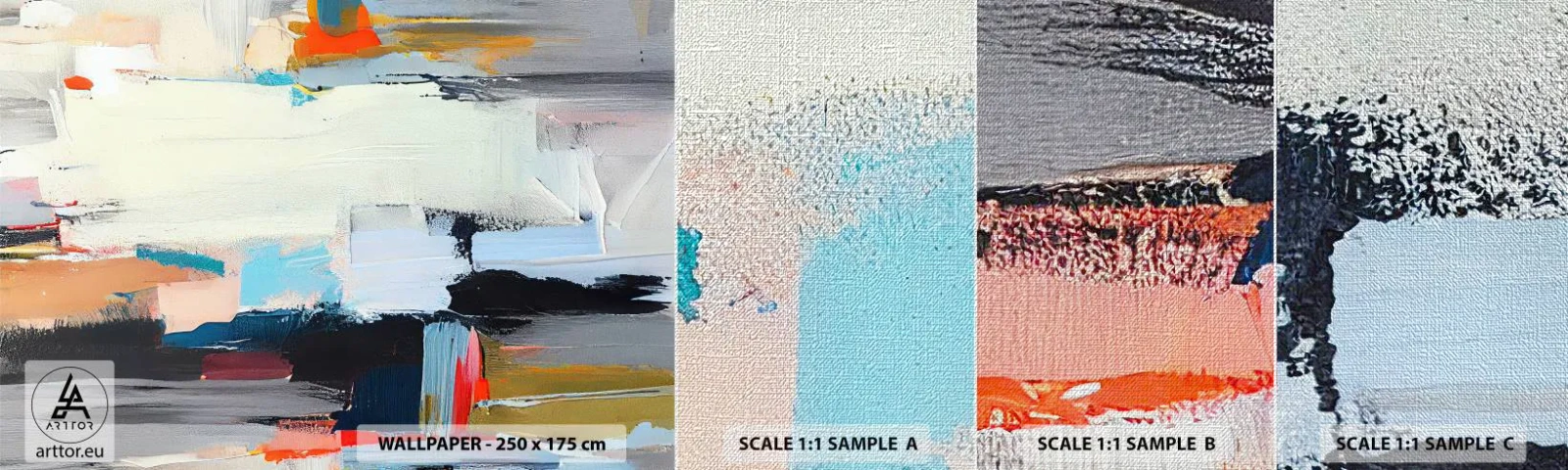 Vzor Fototapety Premium Canvas - Nějaký způsob? - Moderní, Barvy, Minimalistický - 100x30 cm