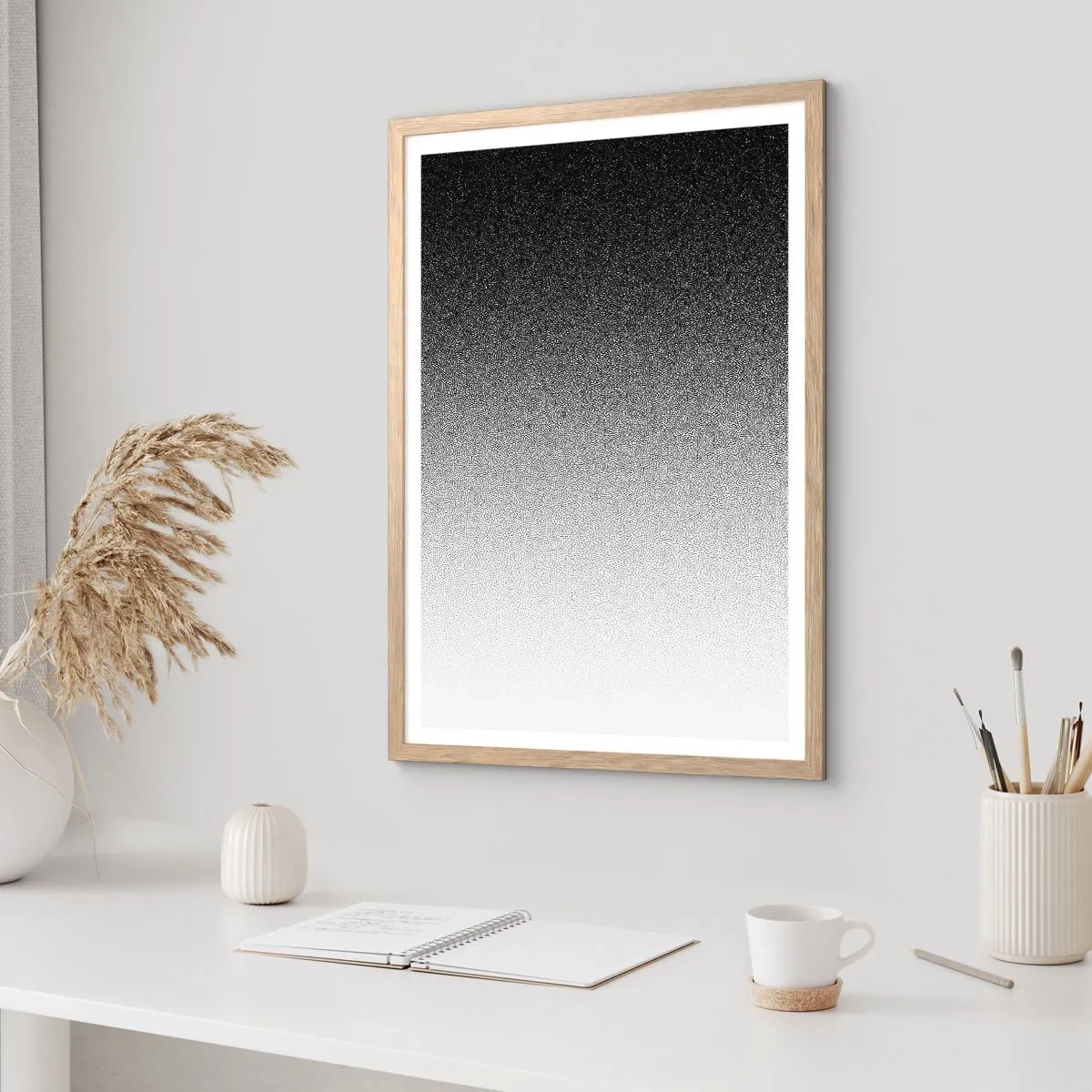 Plakát v rámu světlý dub - Směrem ke světlu - 50x70 cm