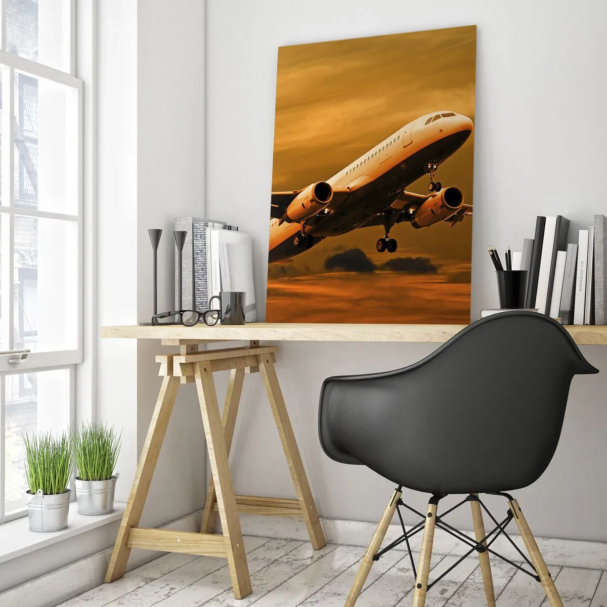 Obraz na skle - Let směrem ke slunci - 50x70 cm